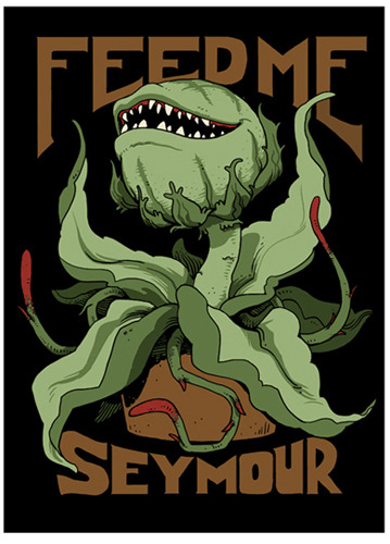 rebekieb:  Here’s how I worked through my design ‘Big Bad Mother’ currently available at Teefury.com for บ!!    I bought this shirt! Its super-spiffy and someone recognized it from Little Shop of Horrors which was neat :D
