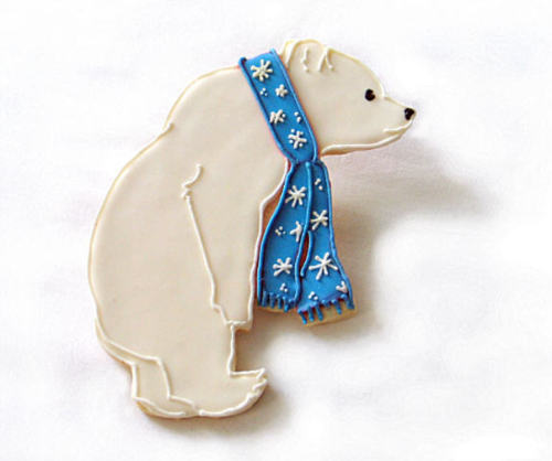 ccc:  Polar Bear Cookies, Holiday Cookies by Rolling Pin Productions