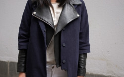 what-do-i-wear:  Leatherjacket Rita, AcneSidney Rustic Coat, Acne (image: vanillascented)