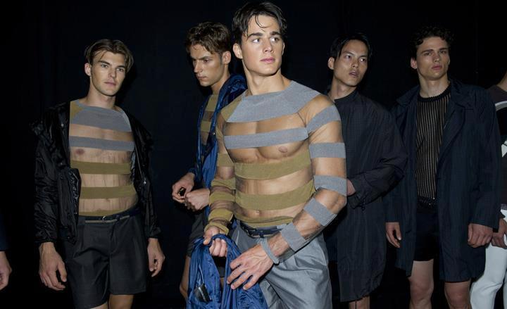 princetide:  fashionnasty: Backstage at Emporio Armani Uomo P/E 2013.   The tittle