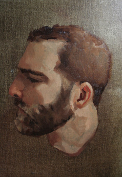 aleczemper:  Self Portrait Study Oil 