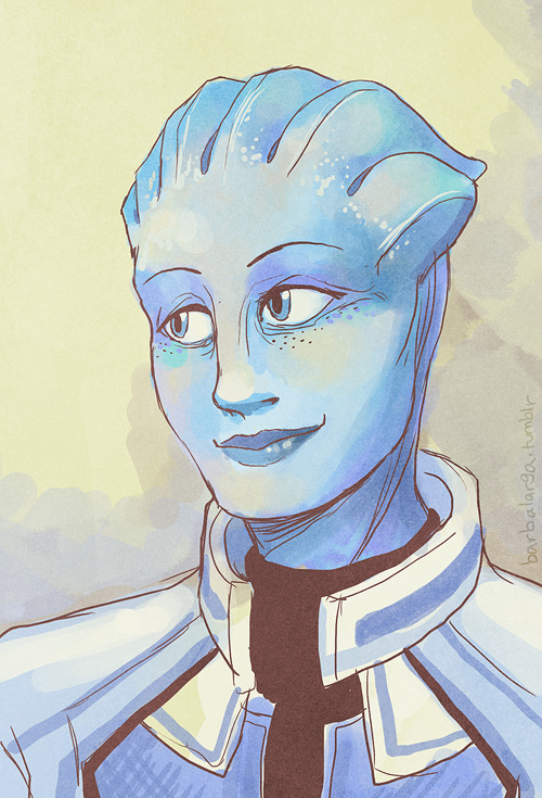 barbalarga:  when I saw this request I was like “oh ok I’ll just draw my favorite asari” turns out I have four of them 