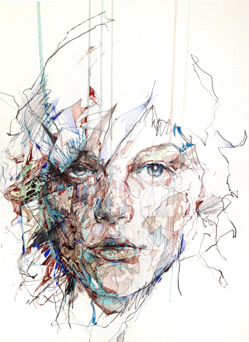 carnegriffiths:  Order from Chaos - Ink and tea on watercolour paper,Exhibition at Ink’d Gallery from 6th September 2012 