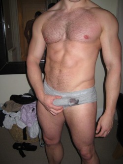 bigbeefydevils:  cum in his briefs.