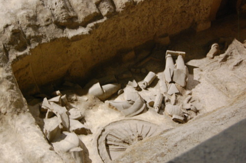 The Terracotta warriors. After a long 2 hr bumpy bus ride we arrived at the site’s gate to rea
