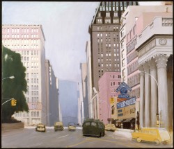 peira:  Fairfield Porter:  Union Square, Looking up Park Avenue (1975) via The Metropolitan Museum of Art 