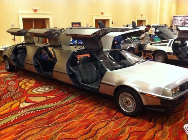 brain-food:  Custom built stretched Delorean Limo for time traveling in style This