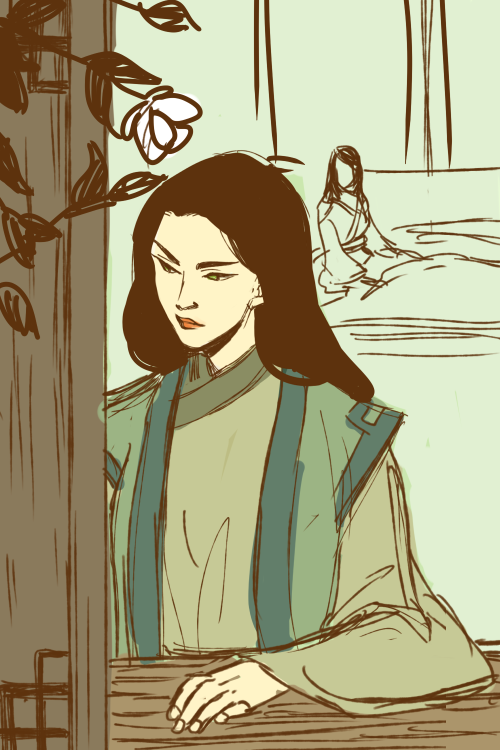 fyeahlilbitoeverything:minuiko:Avatar Kyoshi in a quiet moment, without her weapons or makeup. I lik