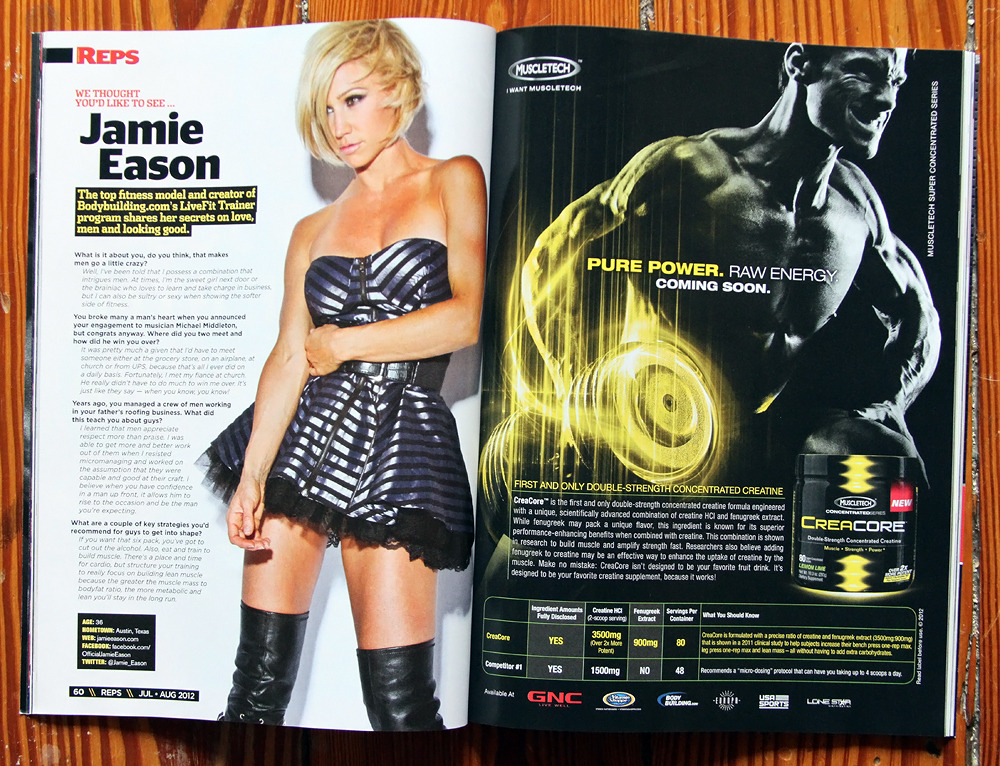Jamie Eason pictorial in July/August issue of REPS Magazine shot by yours truly.