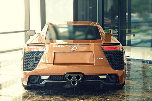 garage41:  Lexus LFA Color: Pearl Brown Power: 522HP/354TQ ( Via Griffin Digital Image.)