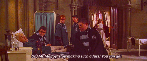 hogwartskidsproblems:  #Mme Pomfrey aint got time for your shit Malfoy          