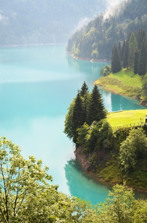bluepueblo:  Turquoise, Lake Sauris, Friuli, Italy photo via xeima 