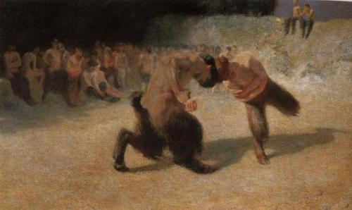 homodryad: Franz von Stuck, Fighting Fauns, 1889