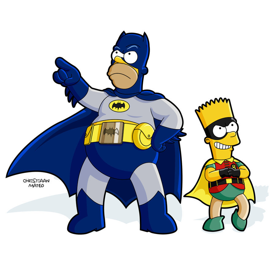 HeroChan — Simpsons: Batman & Robin Vector art by Christiaan...