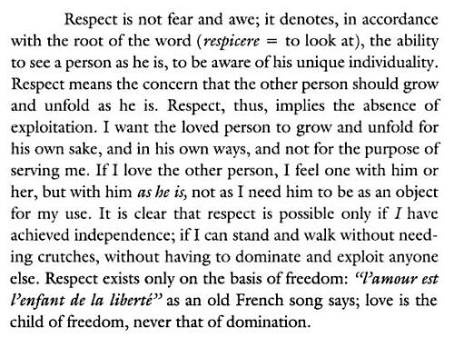 Erich Fromm, The Art of Loving.