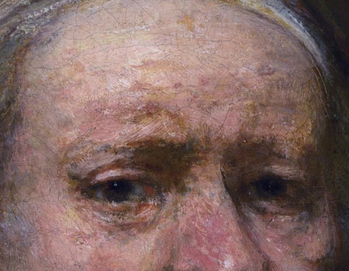 invisiblestories:Rembrandt, self-portrait [detail] (1669)