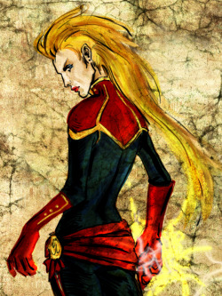 Jeuxdeau:  Sahaminiloki:  Captain Marvel. I Cant Wait For Her First Appearance! *.*