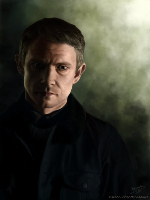 ishipjohnlock247:doctorsherlock-fanart:“The Soldier” John Watson by essmaaabsolutely breathtaking!! 