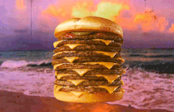 thedailywhat:  Lights Out: Nothing like a 10-patty cheeseburger on the beaches of freedom to honor American independence. Enjoy the fireworks! [obviouswinner] 