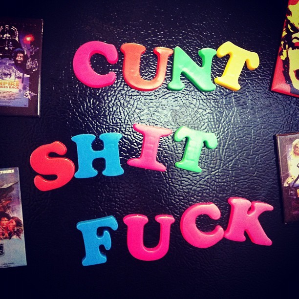 138138138:  My grandma gets so mad when I decorate the fridge (Taken with Instagram)
