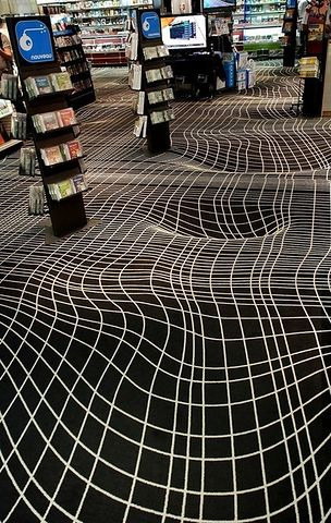strangestwords:  spicypeppers:  disturbingsteve:  The floor of a video game store, it is entirely flat  this would fuck me up  I’d just fall on the ground and cry helplessly “I’M SO CONFUUUUUUSED T_T” 
