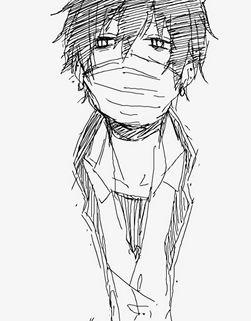 kenketsu:  ．．．．．（し ま な） 