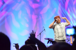 epiclloyd:  themostlyjosie:  theillestlloydyouknow:  Lloyd performing at VidCon (with Dante &amp; Watsky) - awesome photos from Genevieve719!  these are awesome!!  Digging these. 