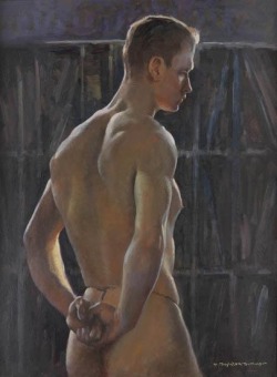 mrsramseysshawl:  H. Boylston Dummer, Male nude figure study 