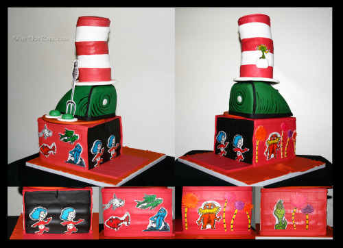 Dr. Seuss Cake by Why Not Cake   Dark Chocolate Cake with Raspberry Filling and Nutella Whipped