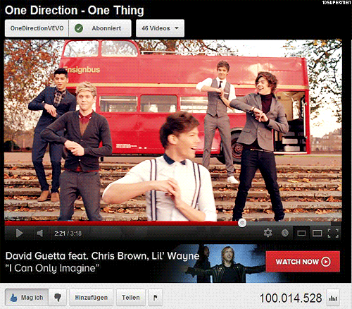 downtafuckwith5homos:  stuckindeniall:  1dsupermen:  Congrats One Direction for reaching 100,000,000 views on One Thing :)  also congrats to whoever made this gif, because I can’t do that.  wow this gif is incredible C:  