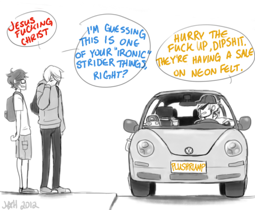 ceruleancynic: scarvenrot: rat-posion-for-dinner: VW Beetles are the epitome of irony, John I suck a