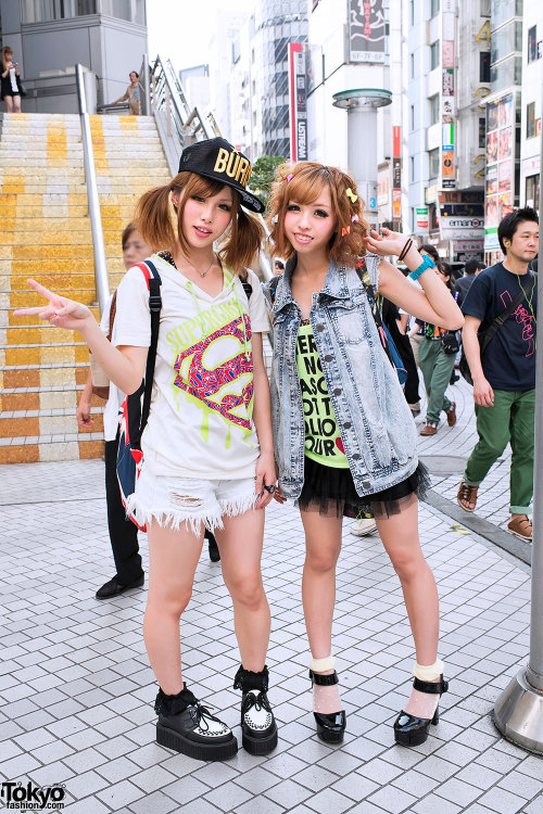 Shibuya girls in cutoffs, creepers, a tulle miniskirt, and the famous &ldquo;BURISIL&rdquo; cap that