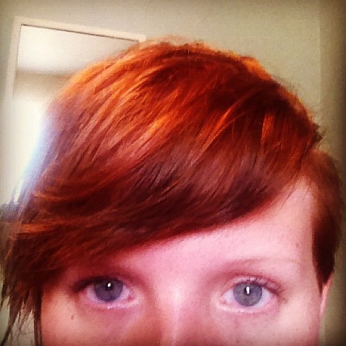 XXX Red hairz&blue eyez. (Taken with Instagram) photo
