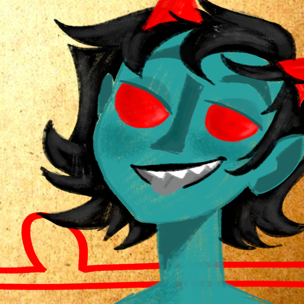 messing around on photoshop. man i love drawing terezi with this color scheme i have