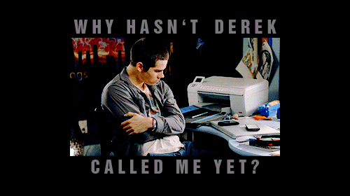 After their first night together, Stiles gets a little worried/anxious when Derek