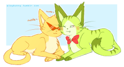 I wasn&rsquo;t feeling too great earlier today so I drew some dirkuu kitty nuzzlies to make me feel better -u-