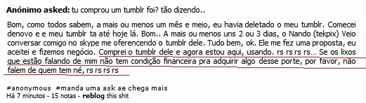 leis-denewton:  Todos aqui tem condições financeiras de comprar um tumblr, mas