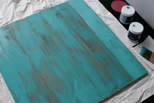 Distressed wood painting tutorial