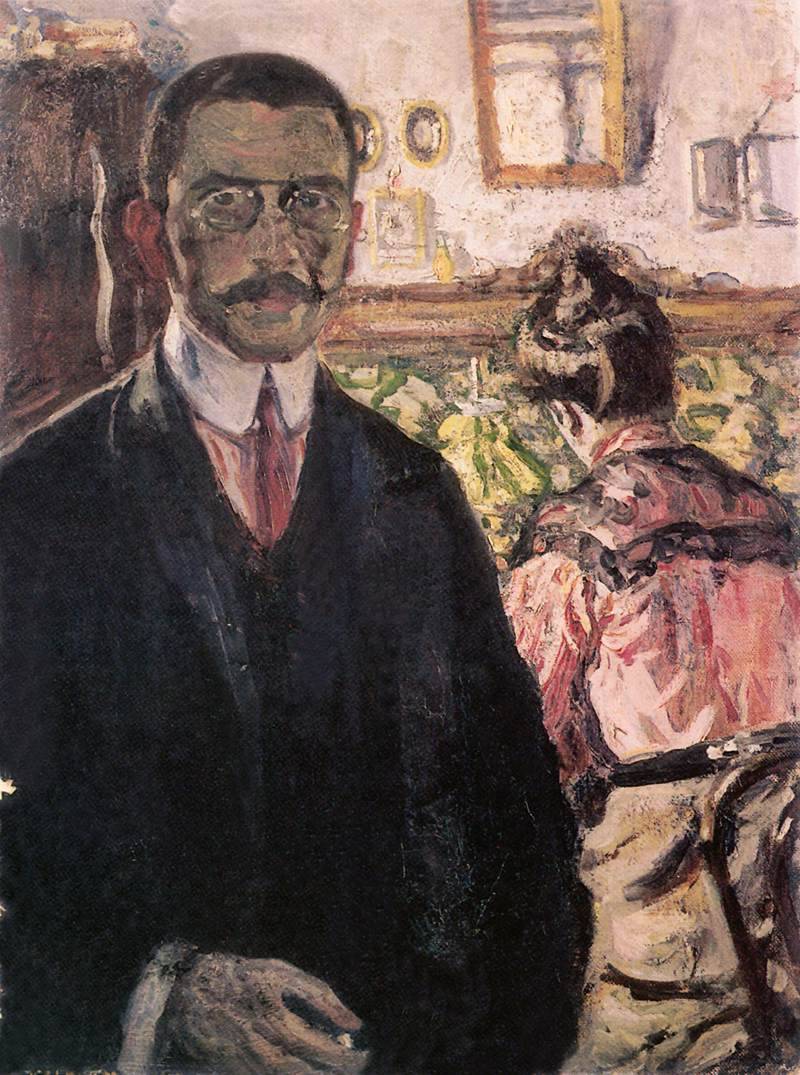 blastedheath:  Izsák Perlmutter (Hungarian, 1866-1932), Self-portrait, 1905. Oil