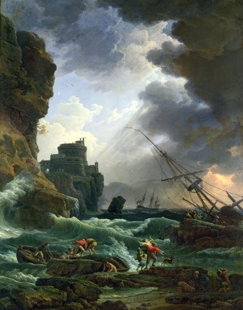 loreoftheocean:Claude Joseph Vernet - The Storm (1777)