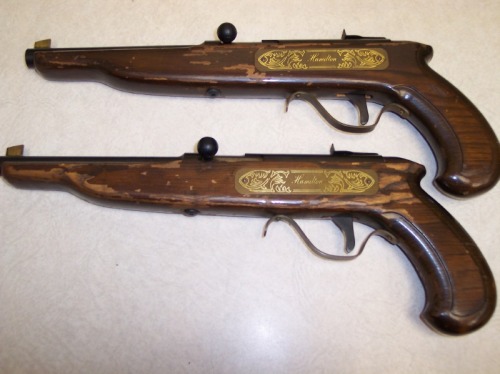 peashooter85:The Guns of Wham-O, Hamilton Dueling Pistol, PowerMaster Rifle, PowerMaster Pistol.Have