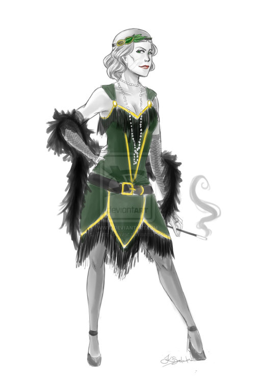 revelfantasy:Lin Beifong, Korra, and Asami as 1920’s Flappersby TerraForever