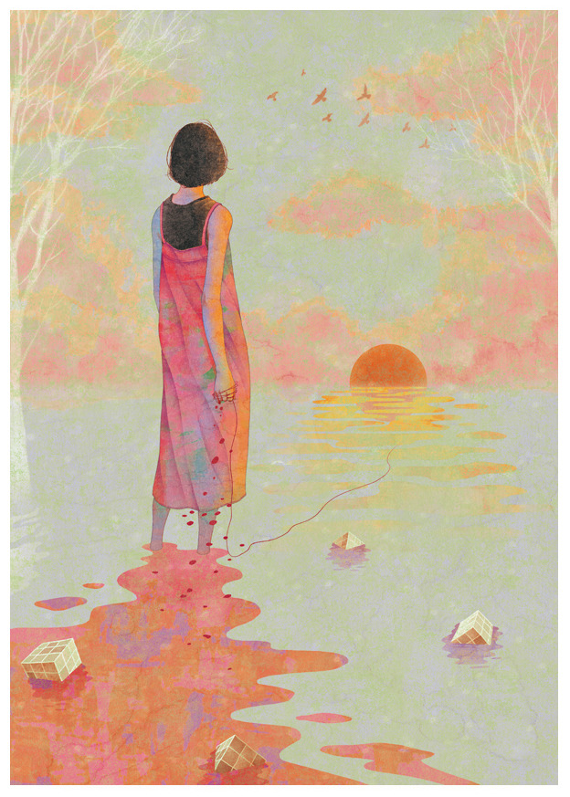 gobugipaper:  the sun sank (2012)  personal work ,digital painting, photoshop