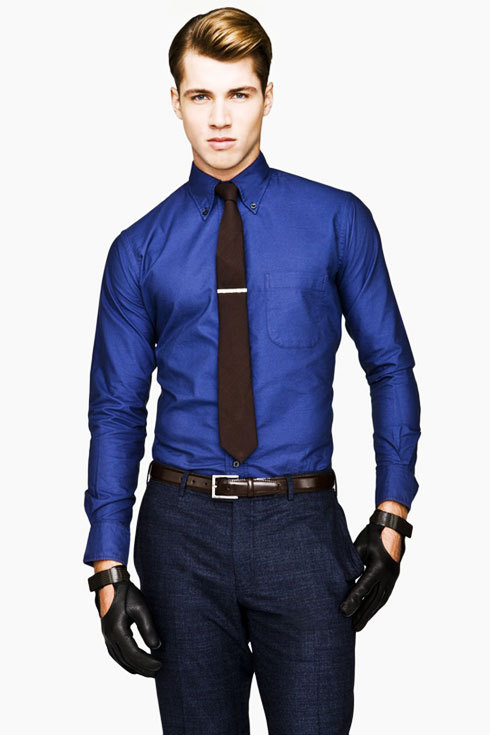 MaxiTendance • Funky Royal Blue Dress Shirt for Him