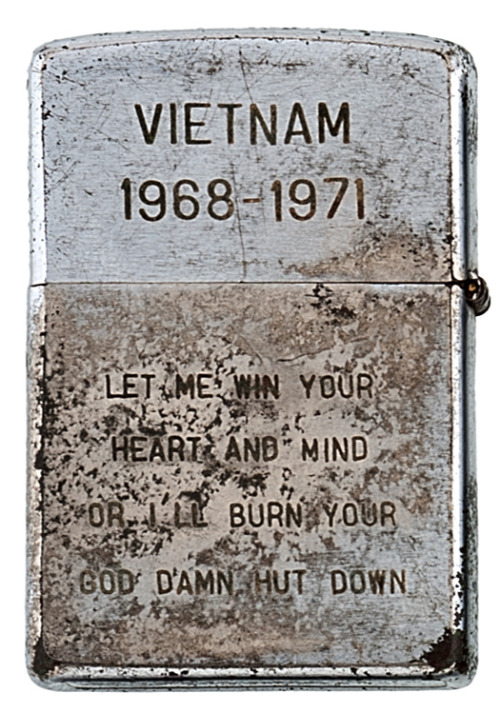 typethatilike:  Vietnam-Era Zippos Engraved With Soldier’s Personalities  This collection of Vietnam War lighters was assembled and sourced by Bradford Edwards for his book “Vietnam Zippos” and the 282 lighters were recently available for auction.