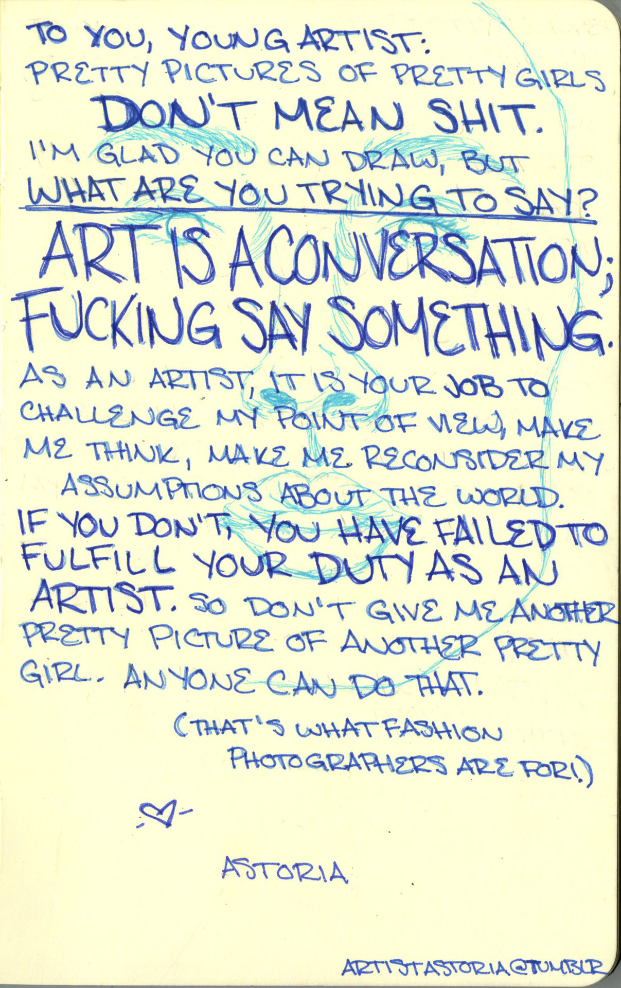 rodion-romanovich:  leachigan:  lol art police / elitismnarrowing down what art is