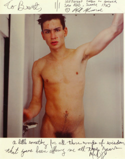 cobinthebay:  Mark Morrisroe, Self Portrait with Brent, 1982 