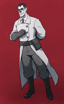 traces-of-ink:  Late birthday gift to Sirkai! :DThis Skelemedic is lookin’ all classy and badass 