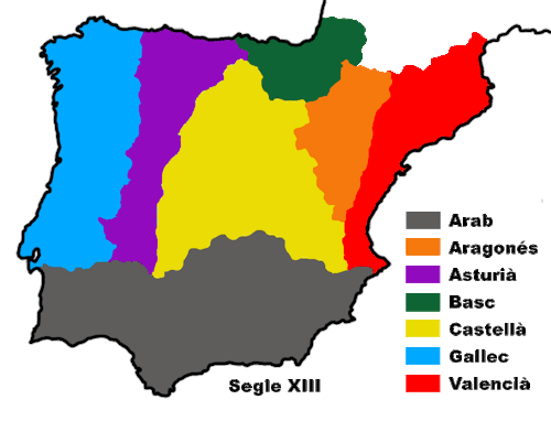 Evolució de les llengües en la península Ibèrica.