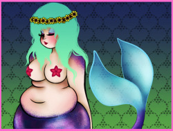 fatposidoodles:  A cute little chubby mermaid